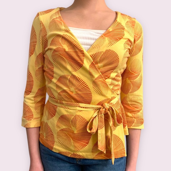 Y2K vtg Diane von furstenberg DVF jill wrap top - Picture 1 of 6